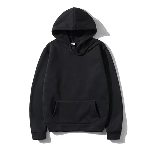 Autumn Fashion Loose Tops Solid Colour Hooded Polyester Men'S Sweatshirt Simple Casual