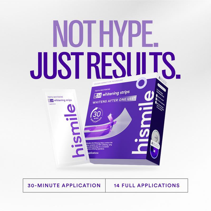 Transform Your Smile with Hismile V34 Whitening Strips - Advanced Teeth Whitening & Color Correction for Stunning Results